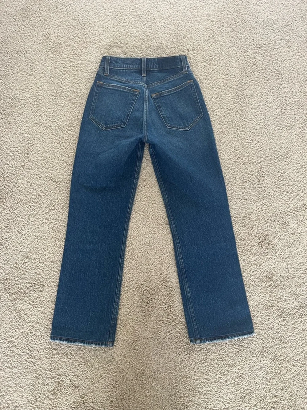 Abercrombie & Fitch Straight Leg Dark Blue Denim Jeans - Picture 3 of 4